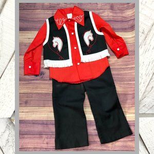 Vntg 1950s-1970s Cowboy Outfit Childs